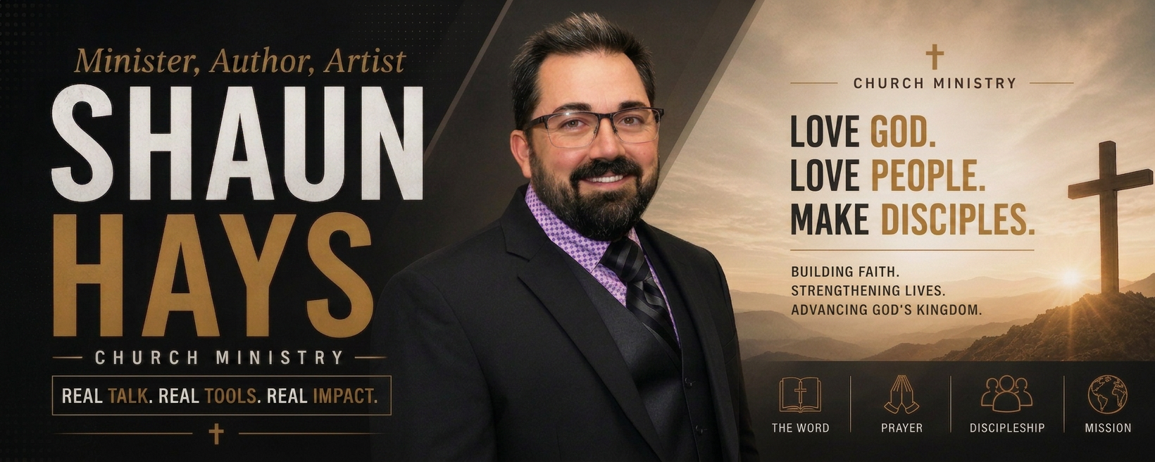 Need an exciting and seasoned guest minister? Call us for Weekend events! Guest Speaker and Author, Pastor Shaun Hays will bring the Word of God and a deeper understanding using his real talk style, a splash of humor and unique perspectives from 30+ seasoned years of making disciples.